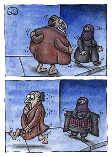 Cartoon: Exhibitionism (medium) by vladan tagged exhibitionism,terrorism