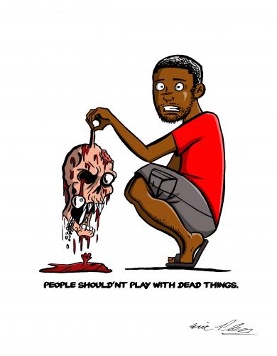 Cartoon: Ewwww! (medium) by esplesst tagged zombie,funny