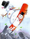 Cartoon: Coolboarder (small) by esplesst tagged snowman christmas holidays winter