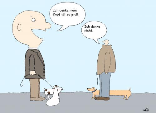 Cartoon: denken (medium) by constanze tagged leute
