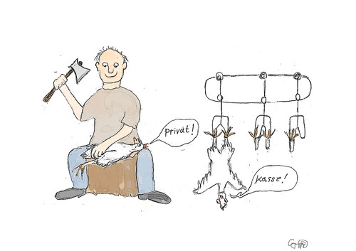 Cartoon: hühnchen (medium) by constanze tagged schlachten