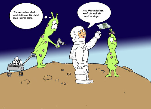 Cartoon: kauf dir was (medium) by constanze tagged planet
