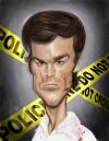 Cartoon: Dexter (small) by markdraws tagged dexter,serial,murderer,murder,horror,caricature,illustration,paint,painting,digital,humor,michael,hall