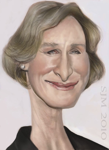 Cartoon: Glenn Close (medium) by jonesmac2006 tagged caricature