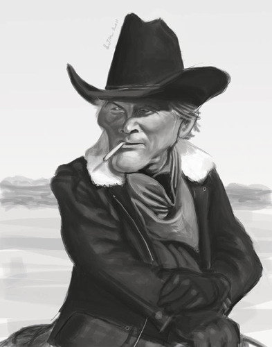 Cartoon: Jack Palance (medium) by jonesmac2006 tagged caricature,palance