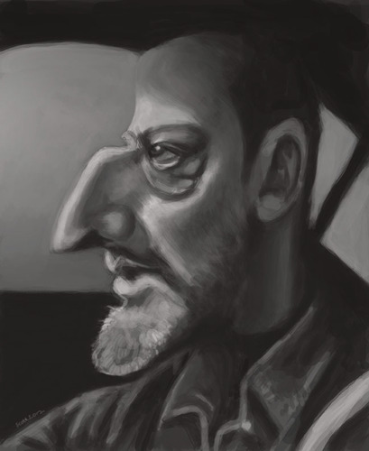 Cartoon: Jean Reno version 2 (medium) by jonesmac2006 tagged jean,reno,caricature