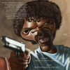 Cartoon: Jules from Pulp Fiction (small) by jonesmac2006 tagged caricature