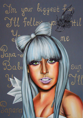 Cartoon: Lady Gaga (medium) by Sanni tagged lady,gaga