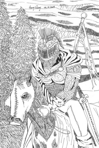 Cartoon: Cavaliere a Cavallo (medium) by csamcram tagged cavaliere,cavallo,improvvisazione,improvvisation,csam,cram,csamcram,xk,cc