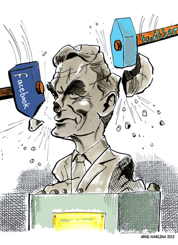 Cartoon: Internetkampagne gegen Gauck (medium) by pianoman68 tagged facebook,netzwerk,soziales,gauck,twitter