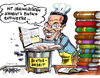Cartoon: Guttenbergs Plagiatsuppe (small) by pianoman68 tagged zu guttenberg verteidigungsminister unter druck plagiat doktorarbeit