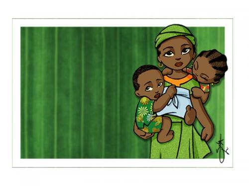 Cartoon: Mae Mulher Africana (medium) by Sebalopdel tagged mae,mulher,africana,sebalopdel,angola