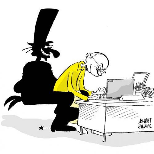 Cartoon: ABD yanlisi yazarlar (medium) by Murat tagged politic,cartoon