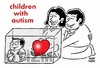 Cartoon: children with autism (small) by Murat tagged autism,chidren