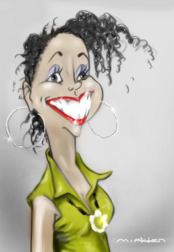 Cartoon: menekse cam (medium) by muharrem akten tagged menekse,cam,portrait,caricature,artist,humor,mizah,muharrem,akten