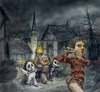 Cartoon: der rattenfaenger von hameln (small) by nootoon tagged helloween,halloween,hellovienna,nootoon,hameln,rattenfaenger,grimm,brother,illustration,germany