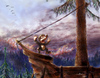 Cartoon: pirates of thuringia II (small) by nootoon tagged pirates,fire,woods,nootoon,illustration,germany,thuringia,thüringen