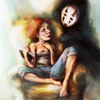Cartoon: reading chihiro (small) by nootoon tagged chihiro,anime,nootoon,germany,noface