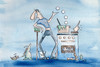 Cartoon: househusband (small) by ninaboosart tagged haushalt,hausmann,kochen,putzen