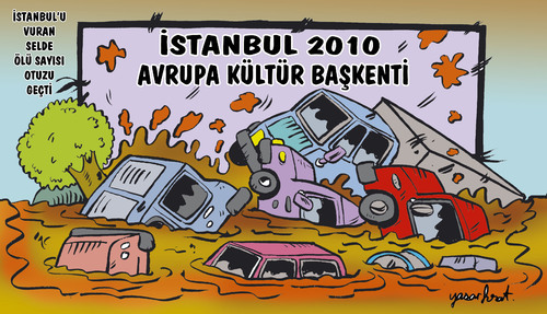 Cartoon: floods in Istanbul (medium) by komikadam tagged floods,in,istanbul