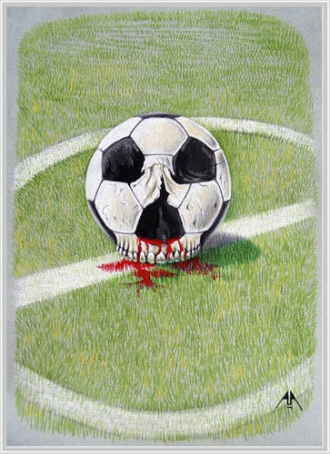 Cartoon: football (medium) by ASKIN AYRANCIOGLU tagged football