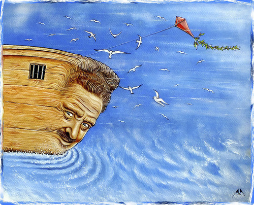 Cartoon: NAZIM HIKMET (medium) by ASKIN AYRANCIOGLU tagged nazim