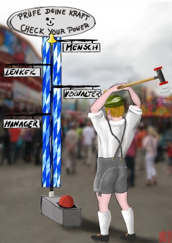 Cartoon: Hau den Lukas (medium) by Dadaphil tagged oktoberfest,hau,den,lukas,manager,mensch,minister,kanzler