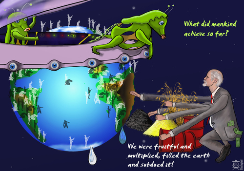 Cartoon: Humanity - Aliens 2 (medium) by Dadaphil tagged alien,money,spaceship,ausserirdischer,geld,raumschiff,subdue,untertan,ausbeuten,erde,world,humanity,menschheit,dadaphil