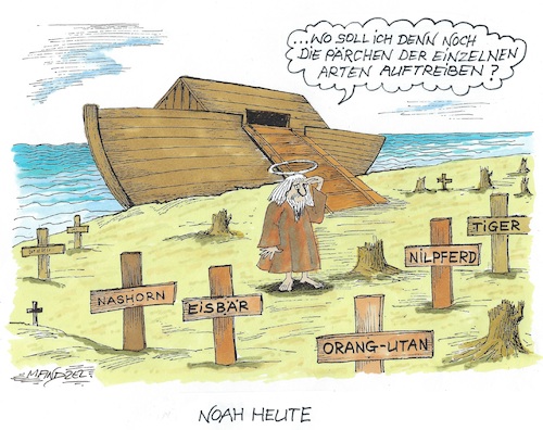 Cartoon: Artensterben (medium) by mandzel tagged erde,menschen,umweltsünden,noah,arche,artenvielfallt,austerben,erde,menschen,umweltsünden,noah,arche,artenvielfallt,austerben