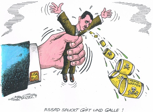 Cartoon: Assad unterDruck (medium) by mandzel tagged assad,giftgas,chemiewaffen,druck,syrien,usa,russland,assad,giftgas,chemiewaffen,druck,syrien,usa,russland