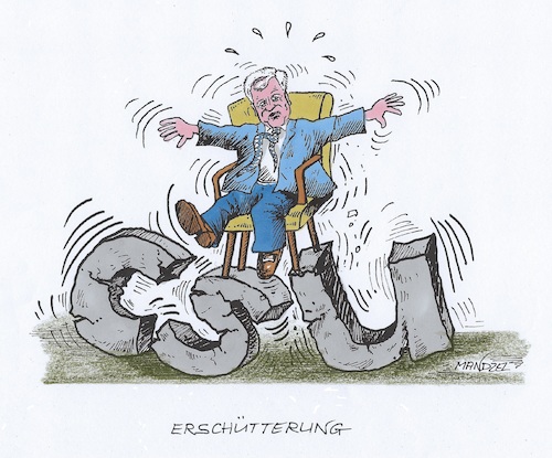 Cartoon: Beben in der CSU (medium) by mandzel tagged csu,seehofer,erschütterungen,personalquerelen,csu,seehofer,erschütterungen,personalquerelen