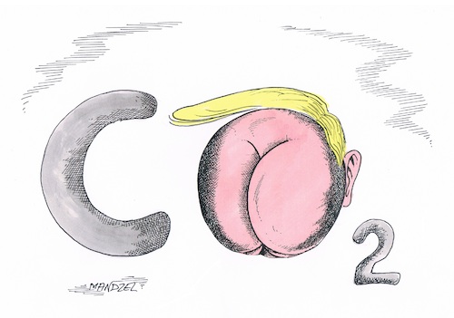 Cartoon: CO2 (medium) by mandzel tagged trump,usa,umwelt,klima,abschottung,mandzel,karikatur,austritt,trump,usa,umwelt,klima,abschottung,mandzel,karikatur,austritt