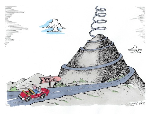 Cartoon: Die Preisspirale (medium) by mandzel tagged deutschland,energie,kosten,umwelt,sprit,gas,elektrizität,deutschland,energie,kosten,umwelt,sprit,gas,elektrizität