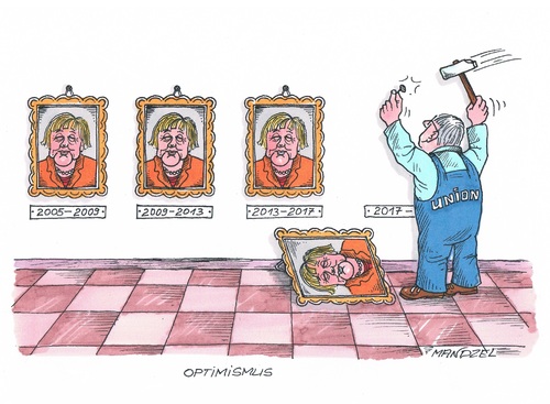 Cartoon: Die vierte Amtsperiode ... (medium) by mandzel tagged merkel,kanzlerkandidatin,union,wahlen,deutschland,merkel,kanzlerkandidatin,union,wahlen,deutschland