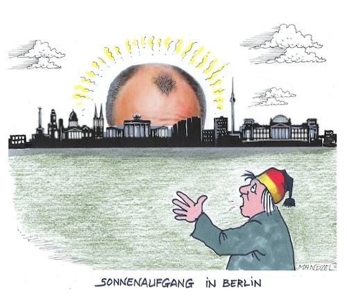 Cartoon: Ein neues Licht am Horizont (medium) by mandzel tagged deutschland,wahl,bundestag,merz,spd,union,grün,bsw,linke,wählerentscheid,deutschland,wahl,bundestag,merz,spd,union,grün,bsw,linke,wählerentscheid