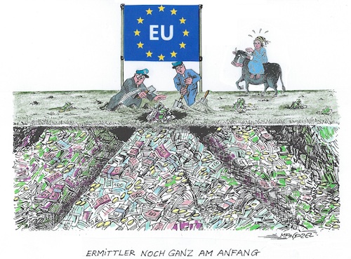 Cartoon: Europas Werte (medium) by mandzel tagged eu,korruption,brüssel,kaili,katar,geldsummen,rechtsstaatlichkeit,ermittlungen,eu,korruption,brüssel,kaili,katar,geldsummen,rechtsstaatlichkeit,ermittlungen