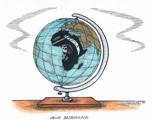 Cartoon: Globales Problem Ebola (medium) by mandzel tagged ebola,afrika,bedrohung,tod,ebola,afrika,bedrohung,tod