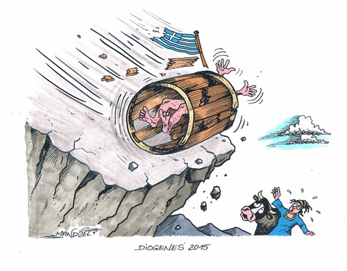 Cartoon: Griechenland im freien Fall (medium) by mandzel tagged griechenland,diogenes,absturz,abgrund,eu,griechenland,diogenes,absturz,abgrund,eu