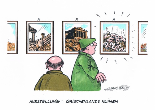 Cartoon: Griechenland verliert Vertrauen (medium) by mandzel tagged athen,eu,mißtrauen,ruinen,geldnot,schulden,athen,eu,mißtrauen,ruinen,geldnot,schulden