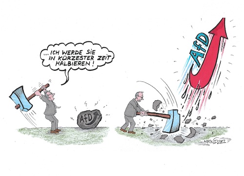 Cartoon: Große Worte von Merz (medium) by mandzel tagged kanzler,merz,angeber,afd,deutschland,politik,kanzler,merz,angeber,afd,deutschland,politik