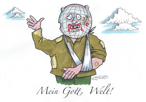 Cartoon: In Schmerz und Angst... (medium) by mandzel tagged welt,kriege,hunger,grausamkeiten,schmerz,leid,welt,kriege,hunger,grausamkeiten,schmerz,leid