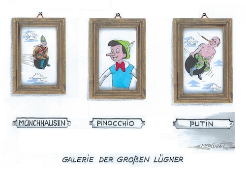 Cartoon: Kleine und großer Lügner (medium) by mandzel tagged russland,putin,nato,osterweiterung,ukraine,angst,krieg,europa,lügen,russland,putin,nato,osterweiterung,ukraine,angst,krieg,europa,lügen