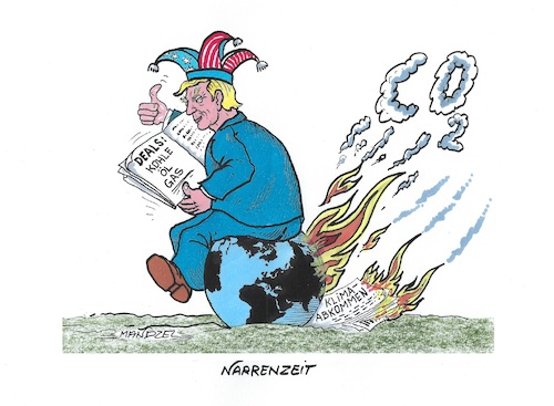 Cartoon: Klima-Clown (medium) by mandzel tagged klima,erderwärmung,trump,usa,karneval,narrenzeit,klima,erderwärmung,trump,usa,karneval,narrenzeit