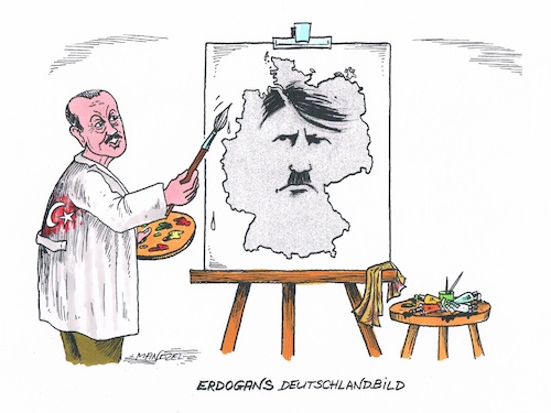 Cartoon: Kreativer Erdogan (medium) by mandzel tagged erdogan,türkei,deutschland,nazis,wahlkampf,diktatur,beleidigungen,provokationen,mandzel,karikatur,erdogan,türkei,deutschland,nazis,wahlkampf,diktatur,beleidigungen,provokationen,mandzel,karikatur