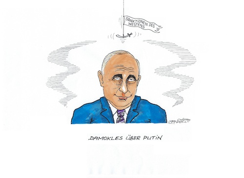 Cartoon: Maßnahmen gegen Putin (medium) by mandzel tagged russland,putin,giftanschlag,sanktionen,kritiker,eu,nato,russland,putin,giftanschlag,sanktionen,kritiker,eu,nato