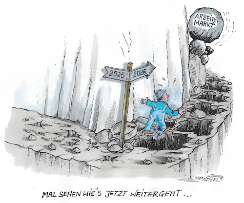Cartoon: Schlechte Wegstrecke (medium) by mandzel tagged deutschland,arbeitsstellen,jobsuche,wirtschaft,deutschland,arbeitsstellen,jobsuche,wirtschaft