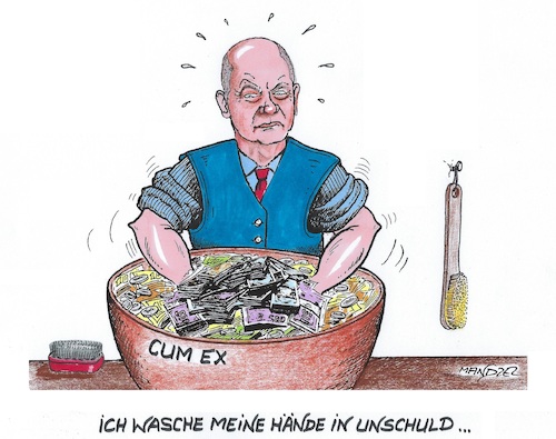 Cartoon: Schuldloser Scholz (medium) by mandzel tagged scholz,geldgeschäfte,verdacht,kanzler,ermittlungen,gedächtnislücken,scholz,geldgeschäfte,verdacht,kanzler,ermittlungen,gedächtnislücken