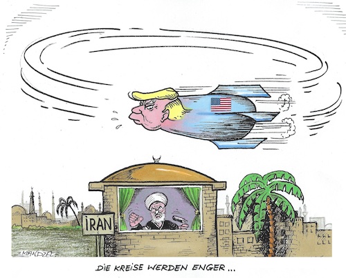 Cartoon: Trump droht wieder (medium) by mandzel tagged trump,iran,atombombenverzicht,trump,iran,atombombenverzicht