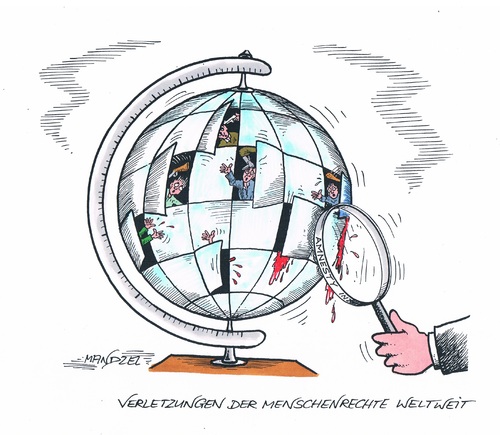 Cartoon: Verstöße gegen Menschenrechte (medium) by mandzel tagged amnesty,menschenrechte,verstöße,globus,weltweit,amnesty,menschenrechte,verstöße,globus,weltweit