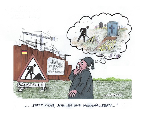 Cartoon: Wie man Geld verpulvert (medium) by mandzel tagged deutschland,finanzen,regierung,aufrüstung,geldversenkung,militär,kriegsvorbereitung,deutschland,finanzen,regierung,aufrüstung,geldversenkung,militär,kriegsvorbereitung